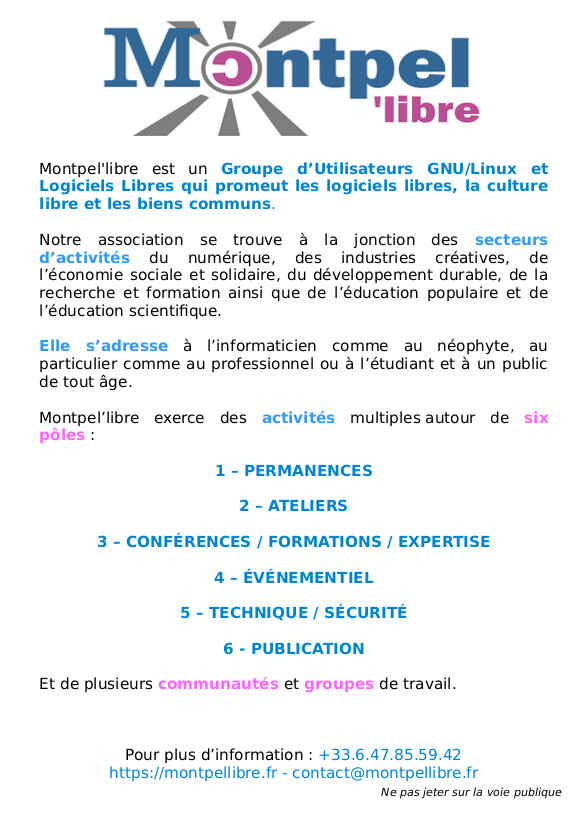 Plaquette Montpel'libre